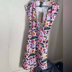 Nooworks Roll Out Wrap Dress size XL NWT